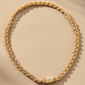 Anthropologie Gold and Silver Rope Necklace